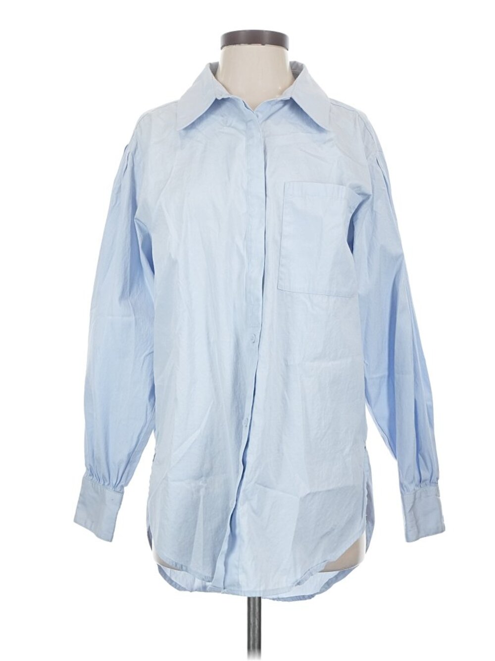 Open Edit Blue Button Up Shirt